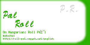 pal roll business card